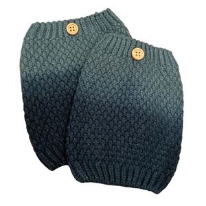 Boho Chic Knitted Ombré Warm Cozy Fall Winter Button Boot Cuffs Leg Warmers